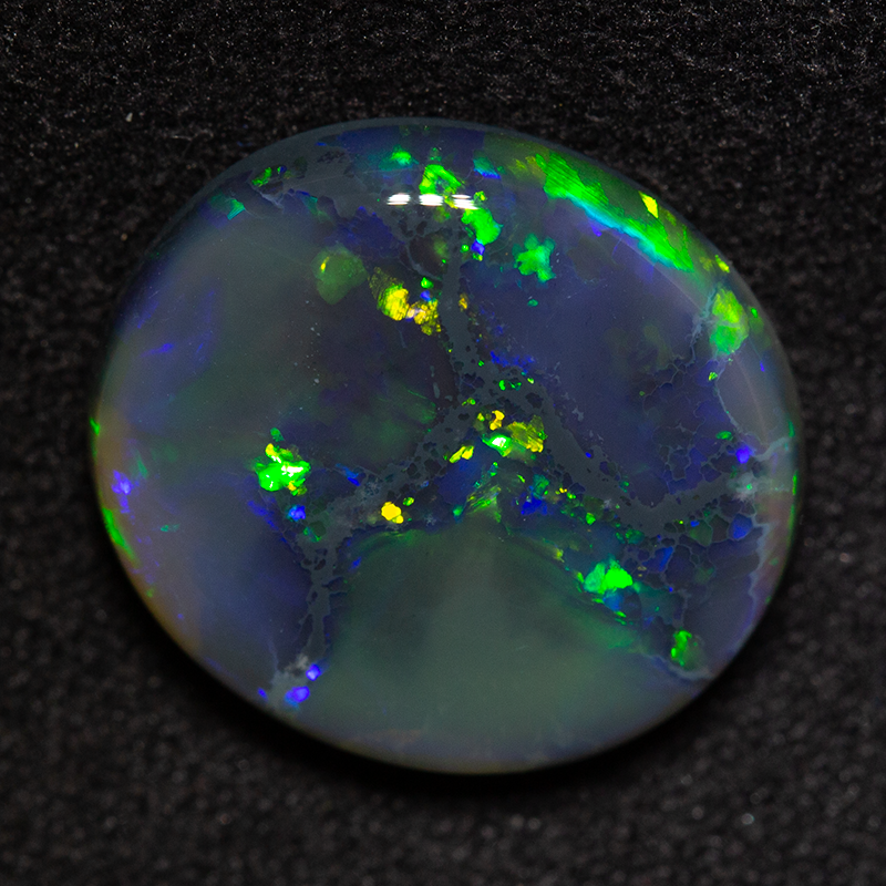 6.44 ct black opal 14.8x13.2x4.5mm
