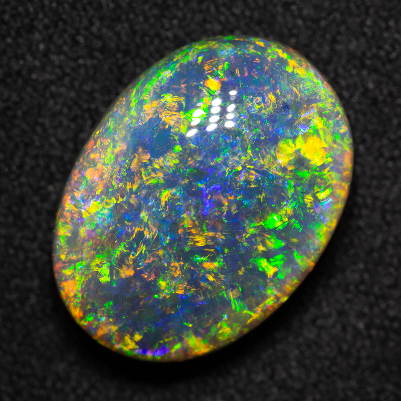 6.51 ct gem black opal 15x10x6mm