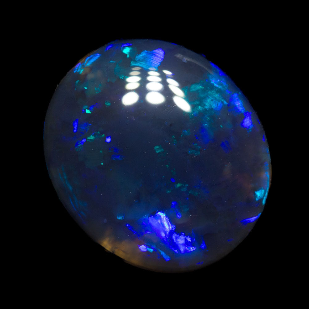 6.54 ct black opal 14.6x12.7x5.4mm