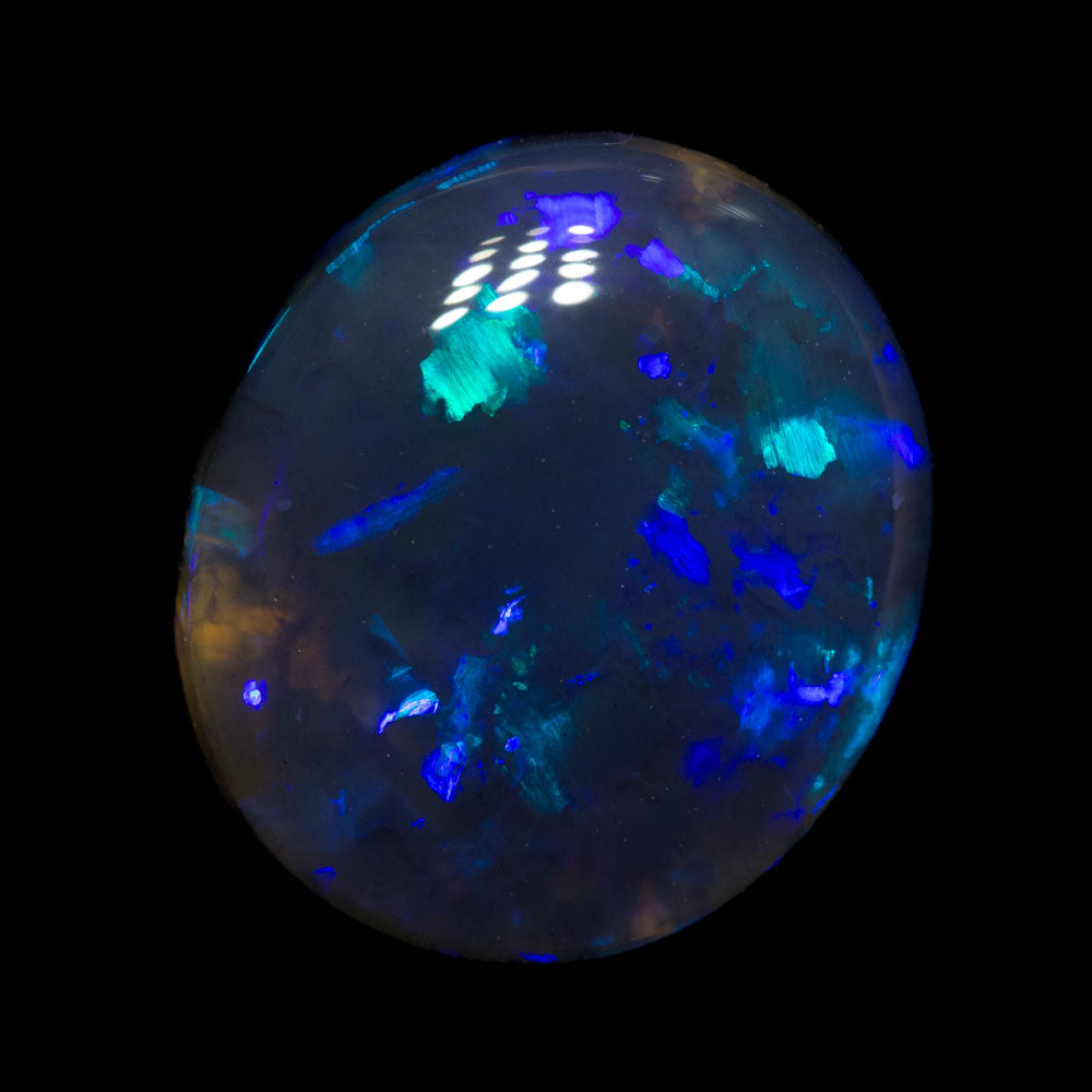 6.54 ct black opal 14.6x12.7x5.4mm