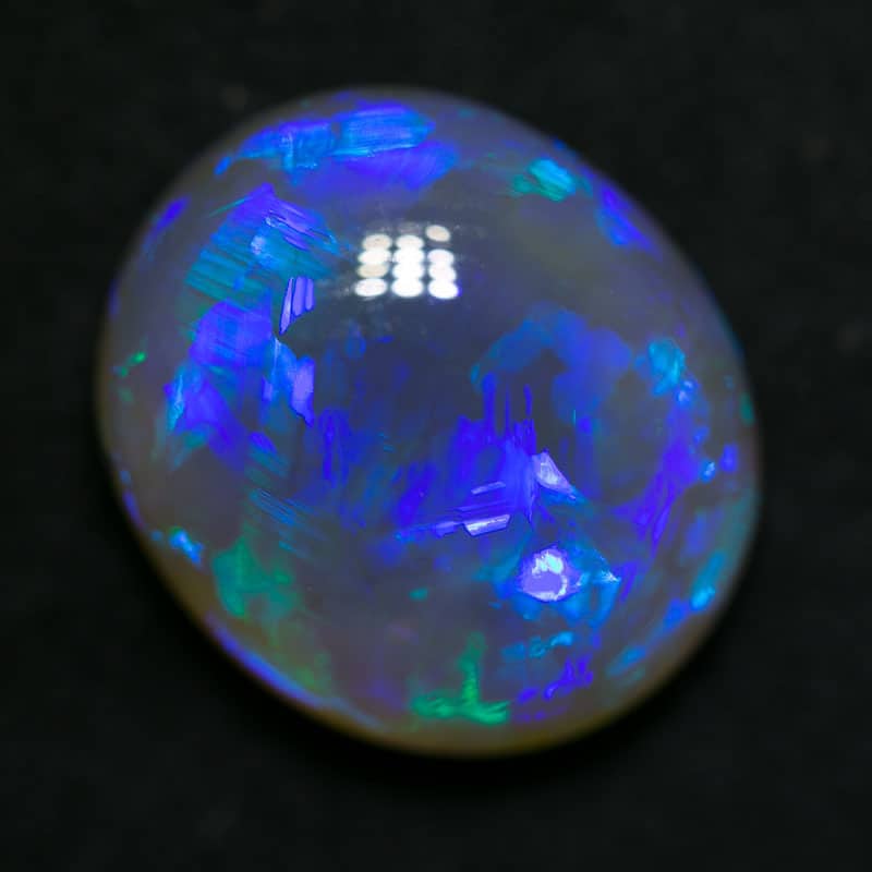 6.63 ct dark crystal opal 14x11x6.5mm