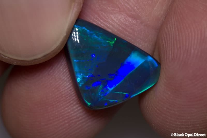 6.77 ct baroque gem black opal 17x12x4mm Roberta