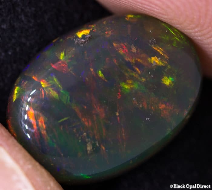 6.88 ct black jelly opal 15x12x6mm