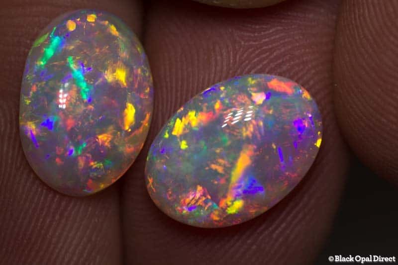 7.14 ct gem crystal opal pair 13x10x4mm