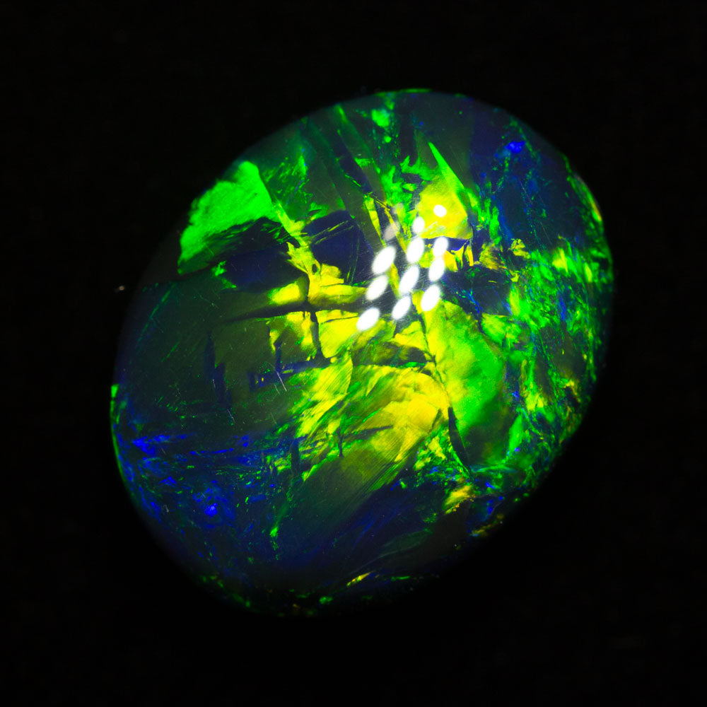 Australian 7.55 ct gem black opal 14x11.1x7.4mm | Black Opal Direct