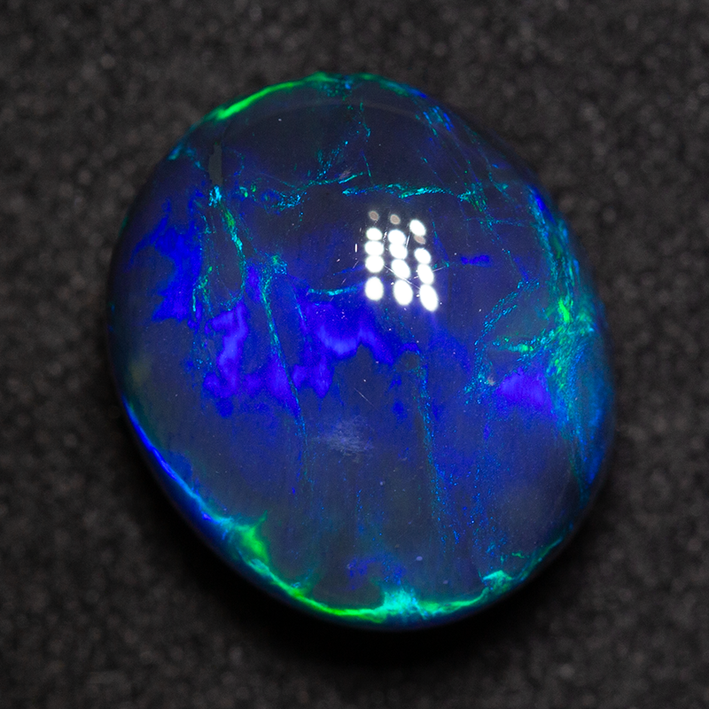 7.55 ct black opal 13x11x8mm