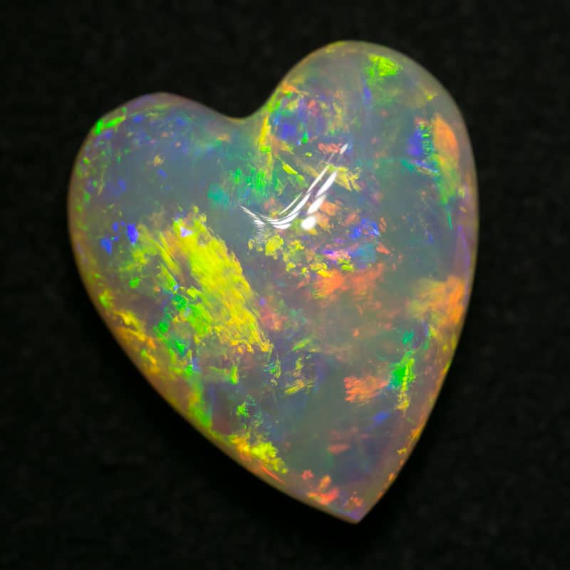 7.63 ct double sided crystal opal heart 15x13.5x7mm