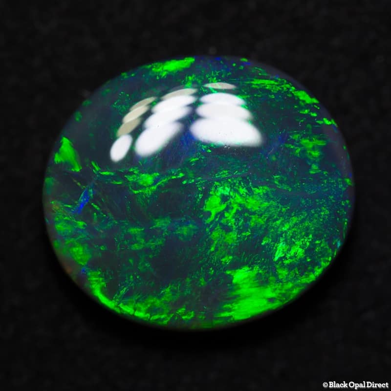 7.78 ct green on black opal 15.5x14x5mm