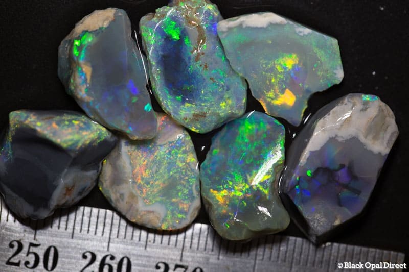 7pc rough opal53cts