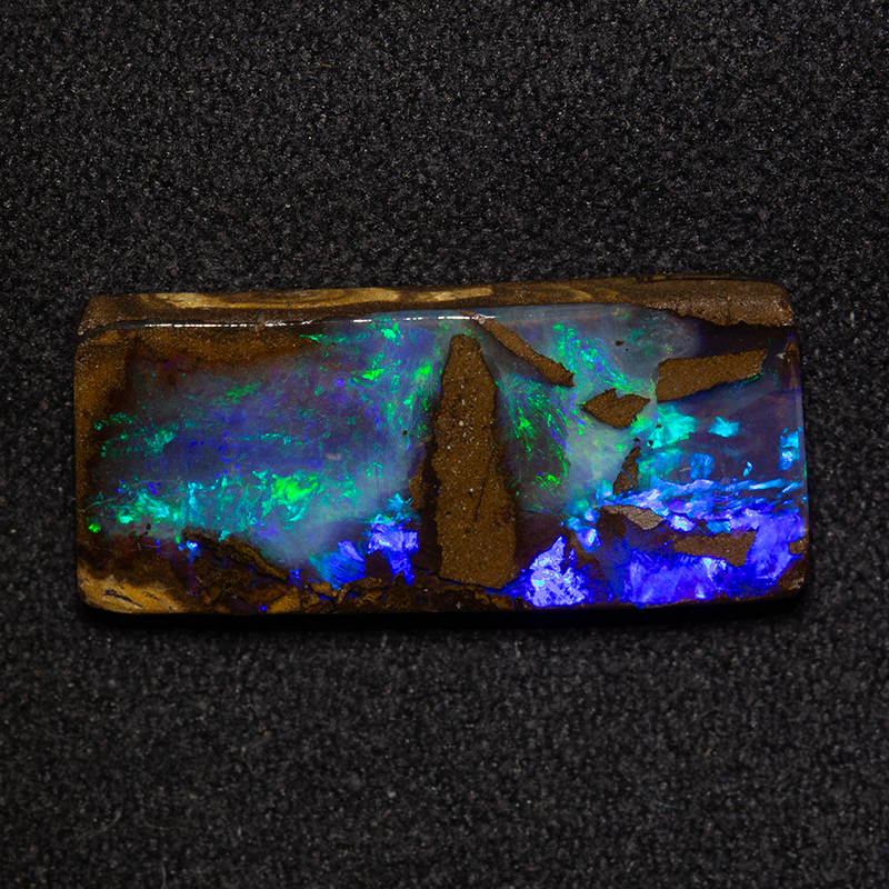 8.06 ct boulder opal 21.4x9.2x3.7mm