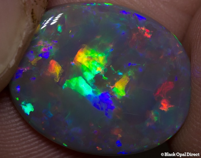 8.19 ct semi black gem opal 19x15x4mm