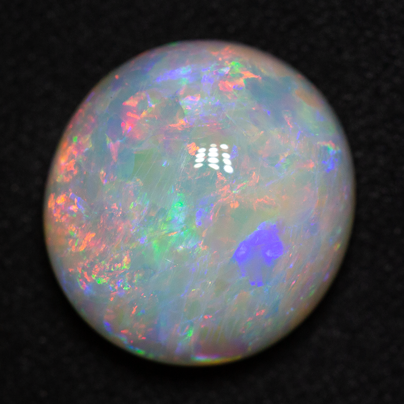 8.97 ct white opal double sided 14x13x8mm