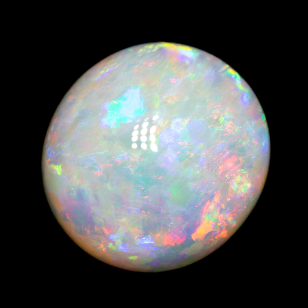 8.97 ct white opal double sided 14x13x8mm
