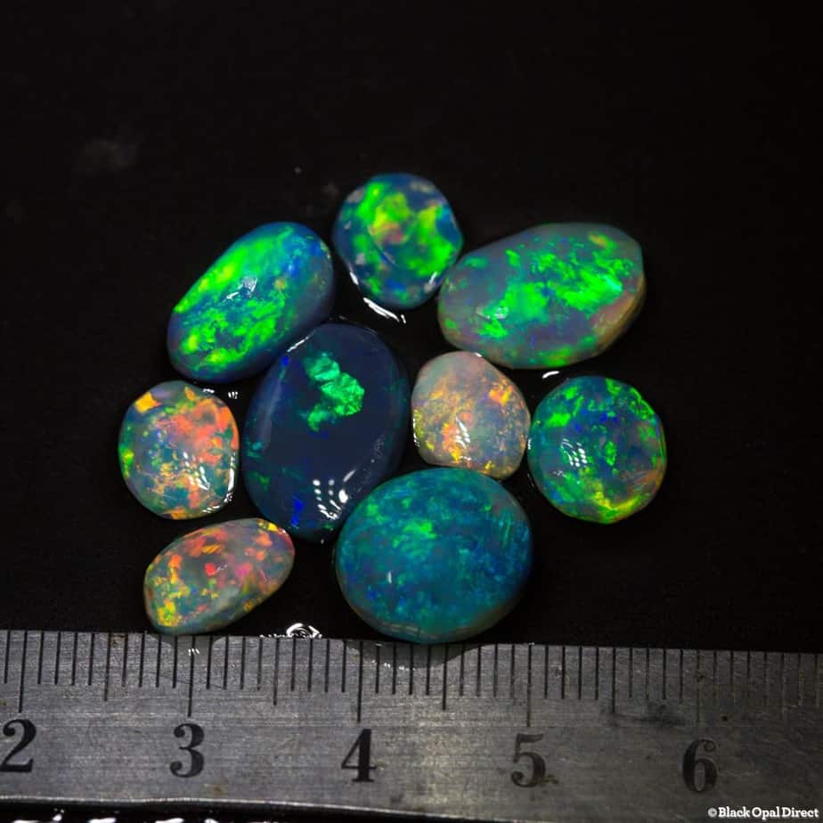 9 opal rubs 24.72cts