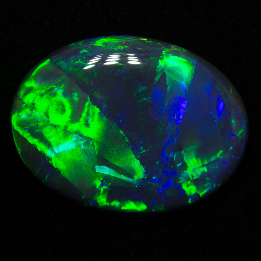 9.10 ct gem black opal 19.3x14.6x5mm