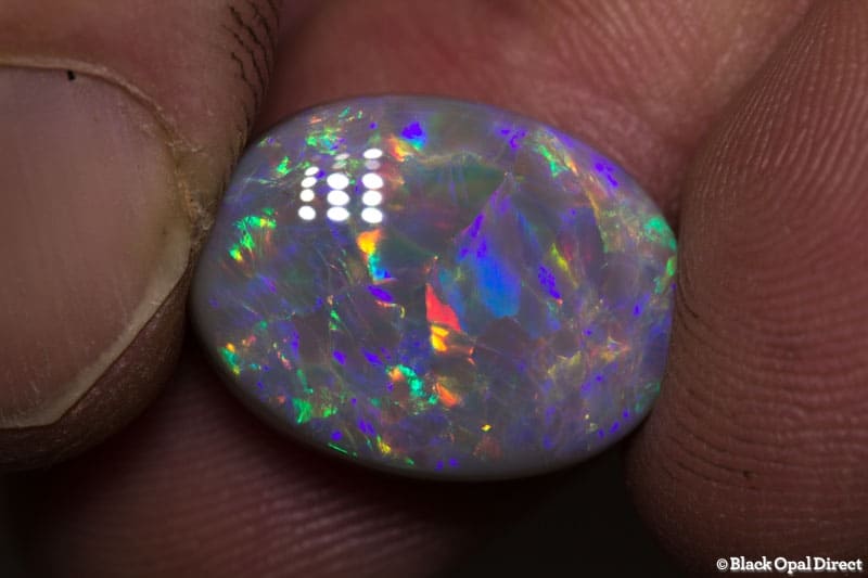 9.30 ct semi black opal 18x13.2x6mm