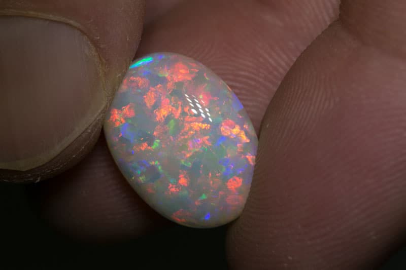 9.37 ct double sided white opal 16x12x8mm