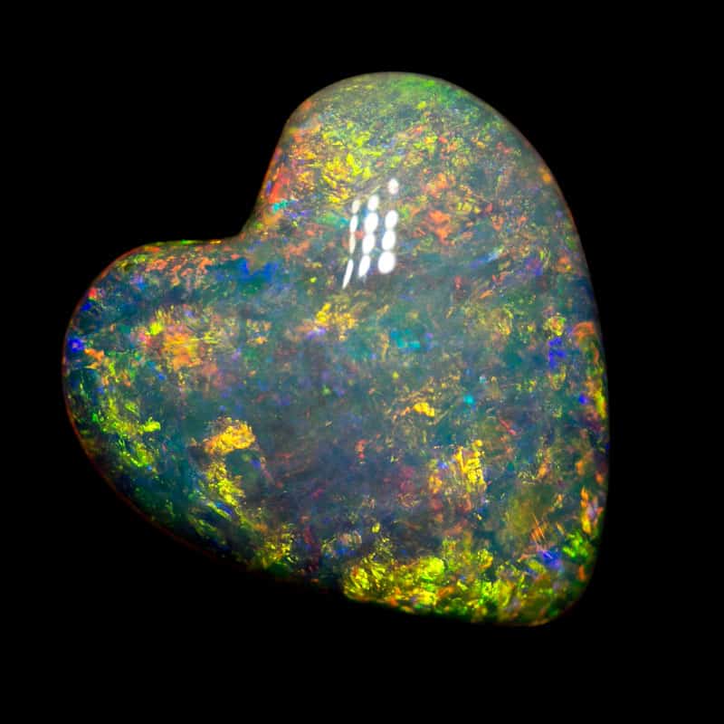 9.60 ct double sided crystal opal heart 18x17x5.5mm