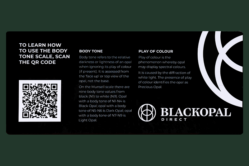 Opal bodytone and brightness scale