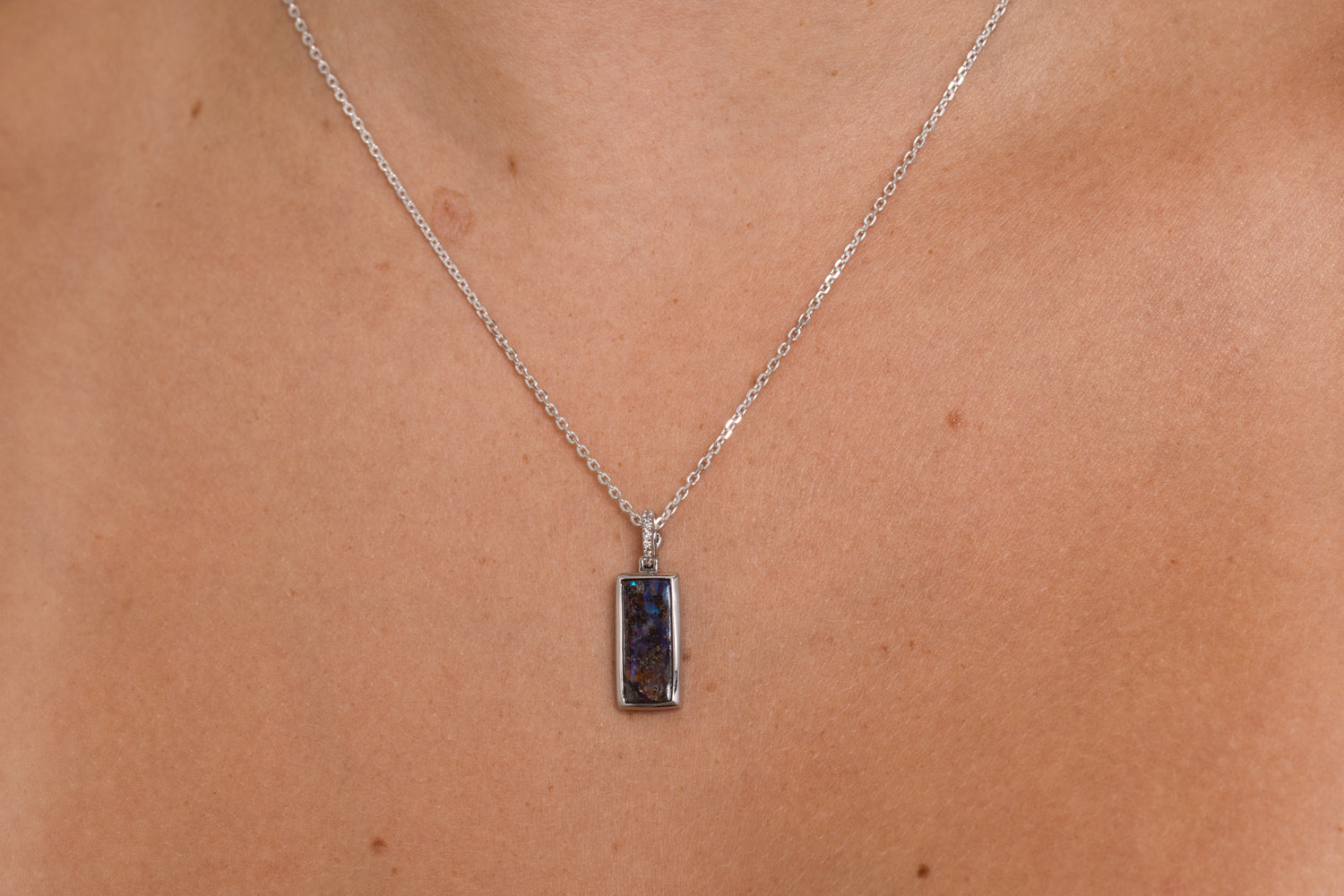 Sterling Silver 2.05 ct Boulder Opal Pendant
