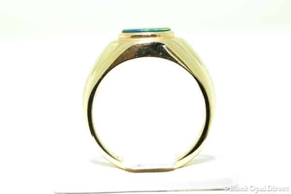 14kt Gold Ningaloo Ring with Black Opal Doublet
