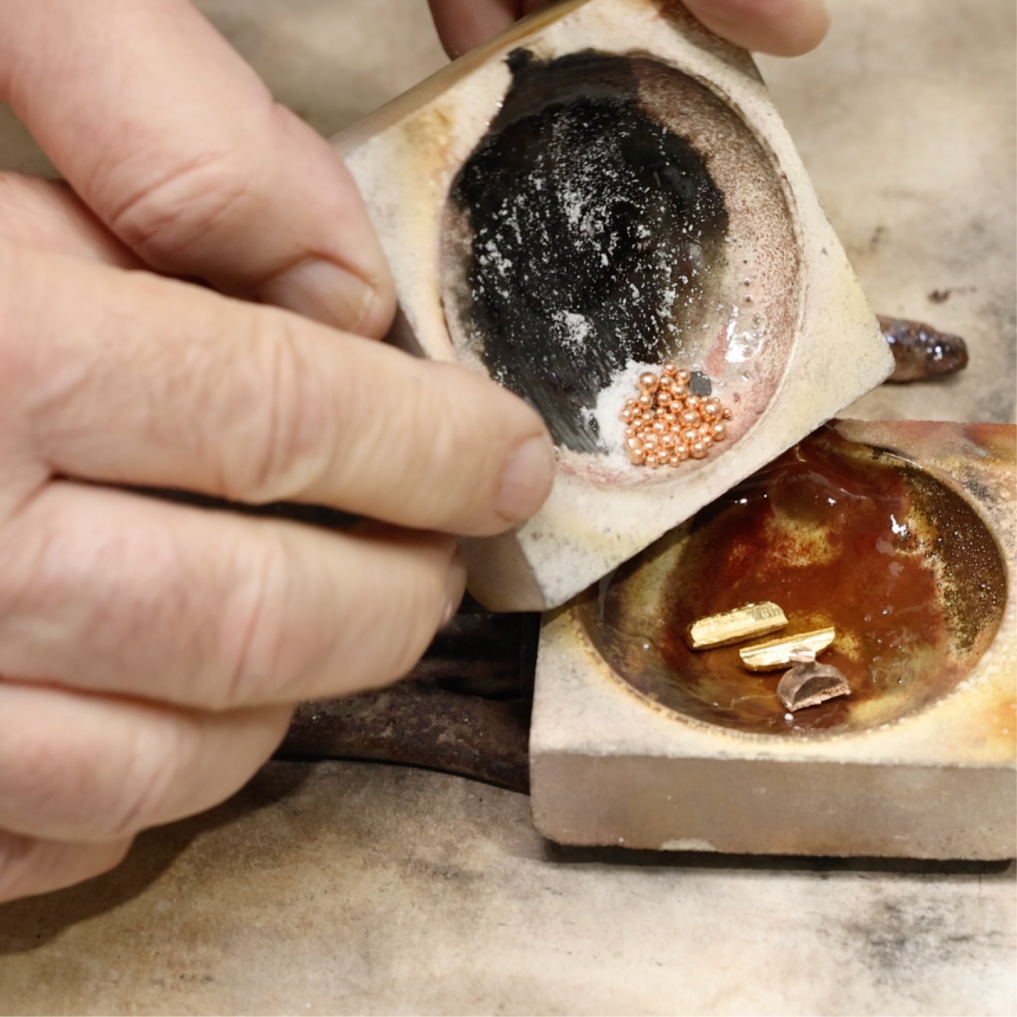 Handmade Jewelry Process with Gold