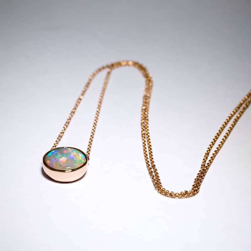 Johanna Necklace 18kt Rose Gold with 1.53ct Crystal Opal