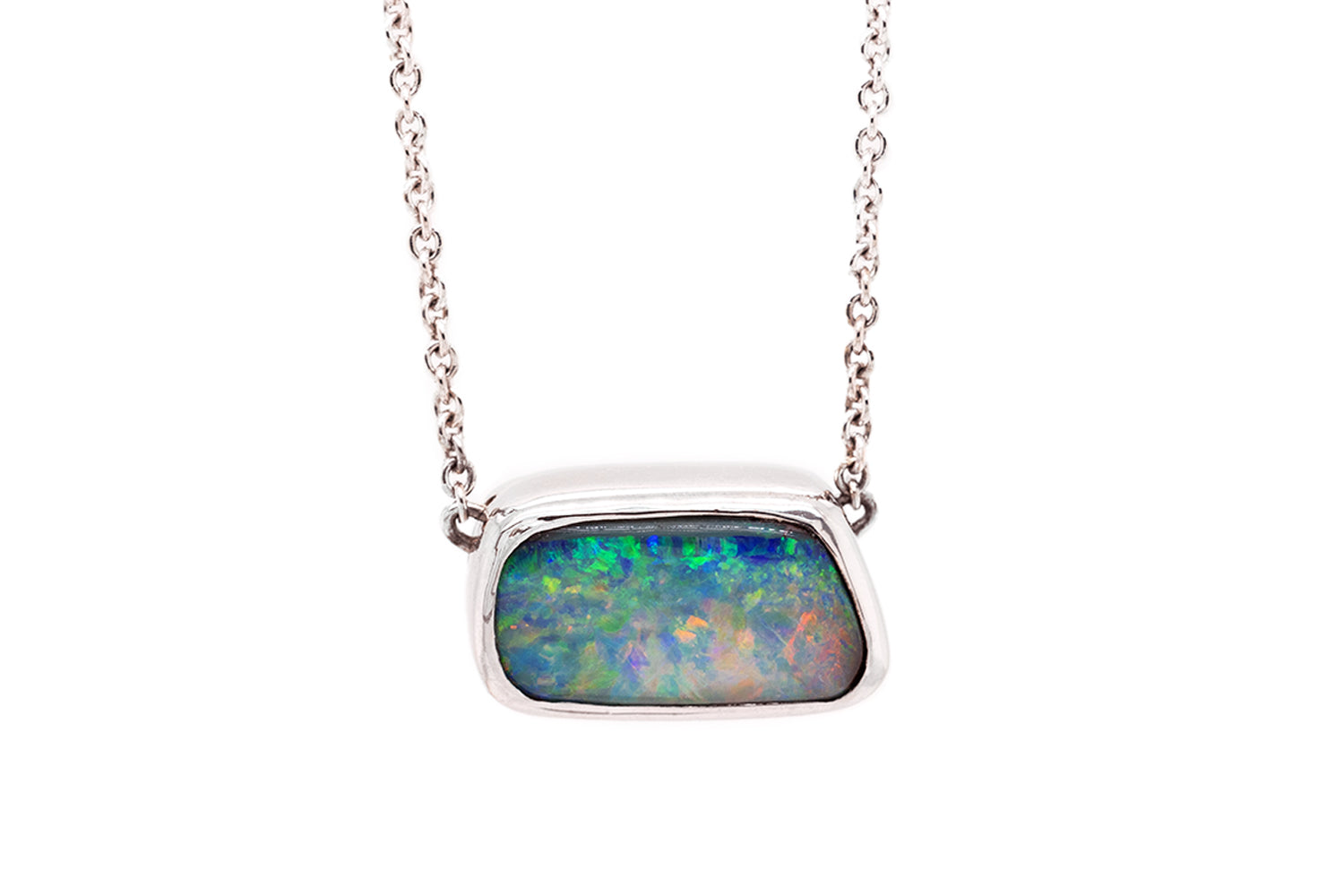 18kt White Gold Johanna Opal Necklace