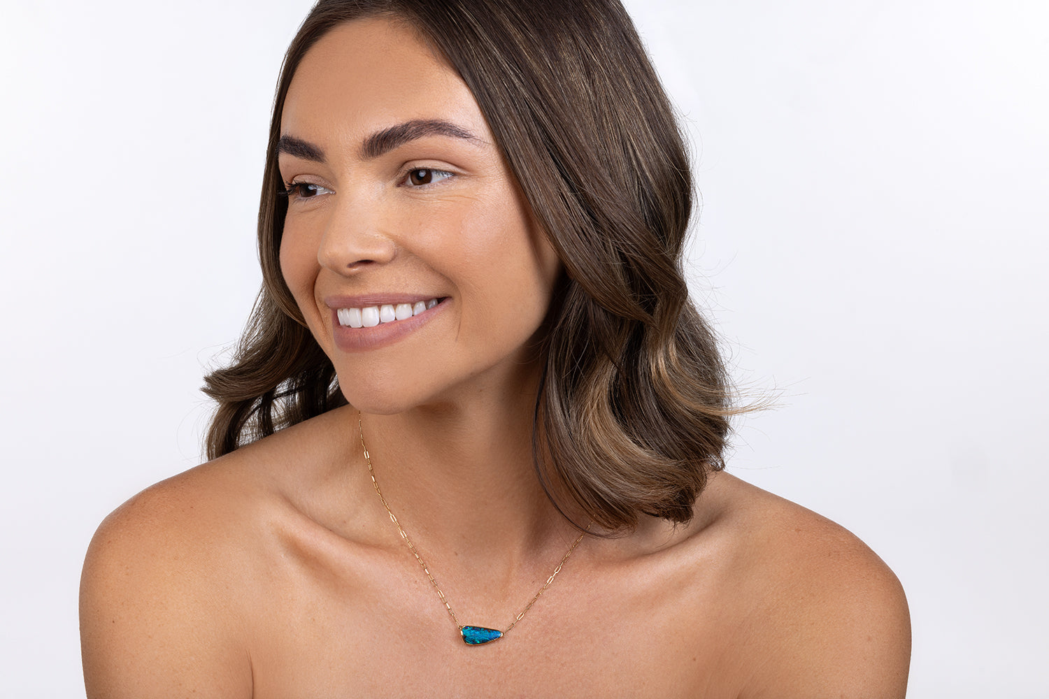 Spirit Gold Necklace — boulder opal