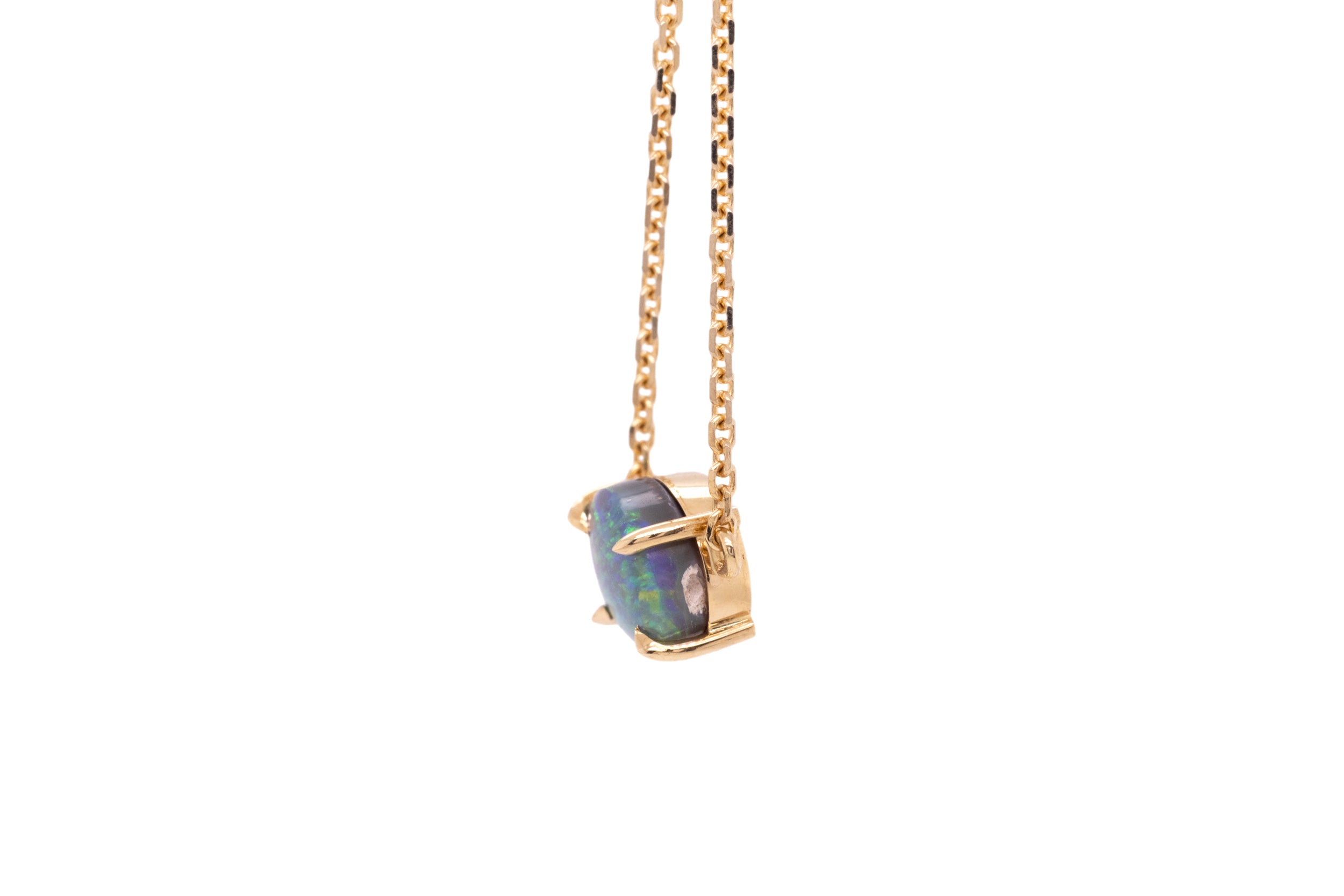 Ruthie — 18kt Yellow Gold 1.07 ct Dark Opal Necklace