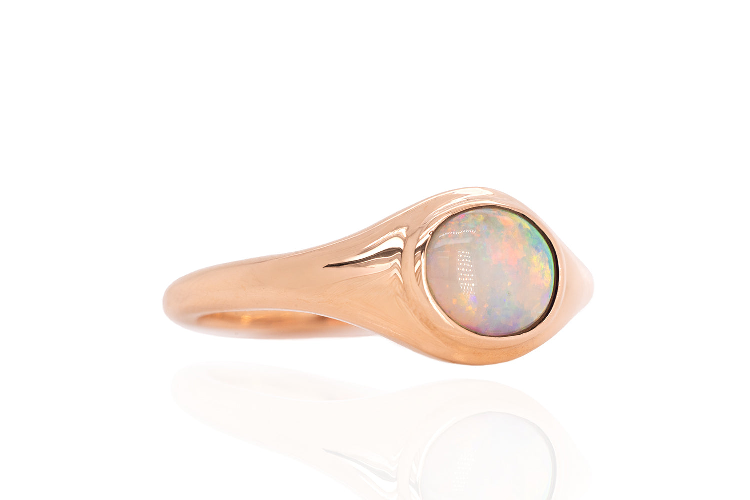 Stephanie — 18kt Rose Gold 0.65 ct Crystal Opal Ring