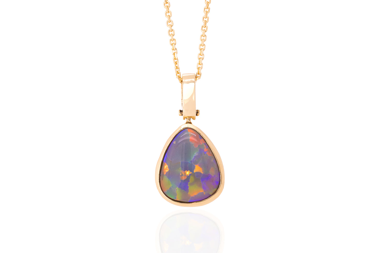 Tatiana Pendant Gold with 4.37ct Dark Opal
