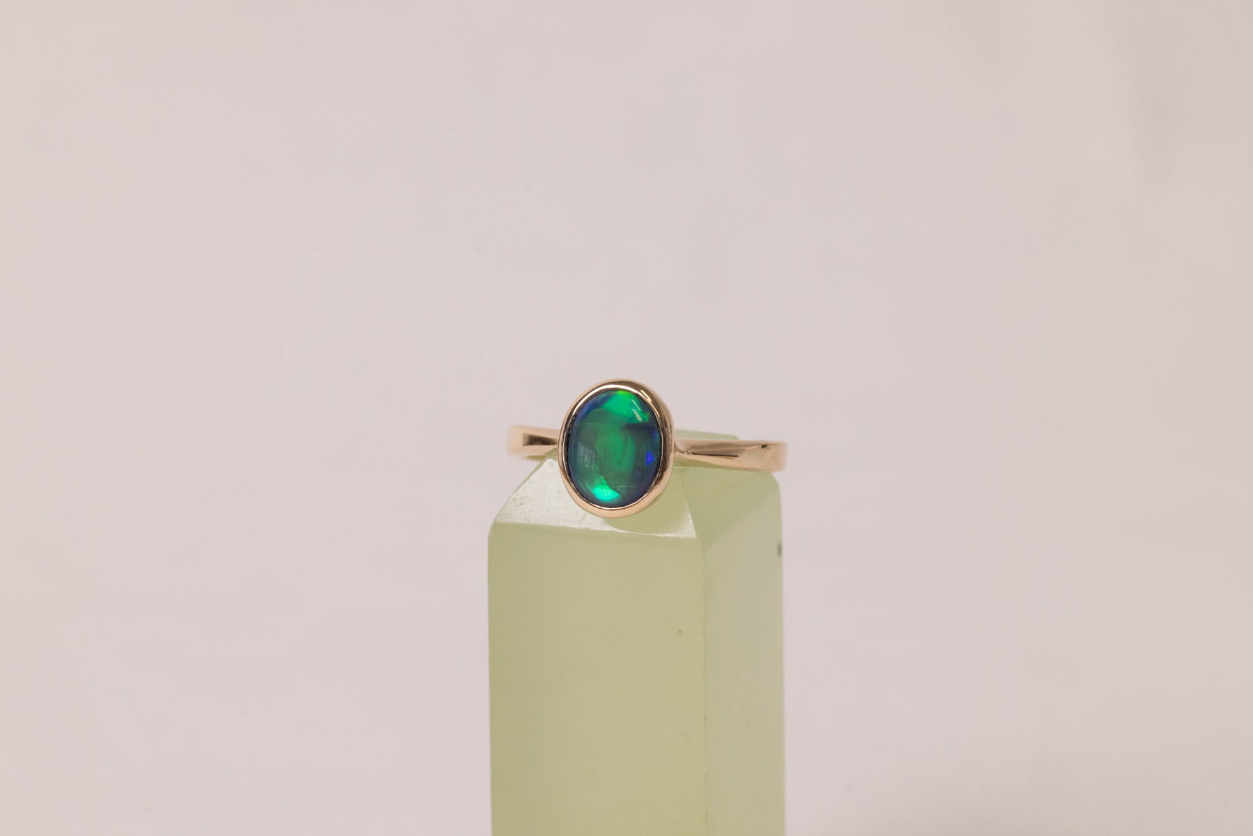 Tatiana — 10kt Yellow Gold 1.26 ct Black Opal Ring