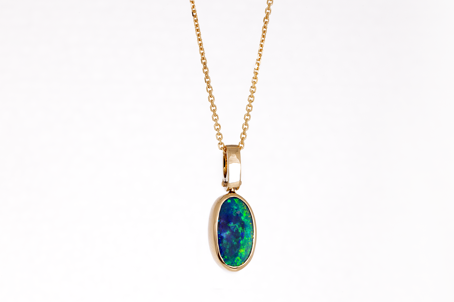 Tatiana Pendant Gold with 1.79 ct Black Opal