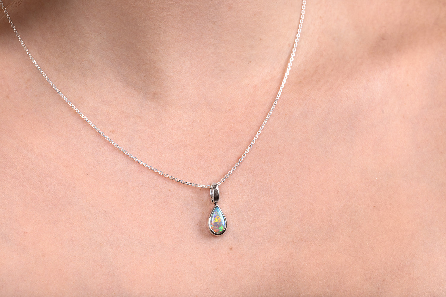 Tatiana Pendant Sterling Silver with 0.81 ct Crystal Opal