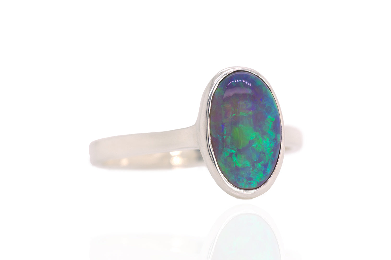 Tatiana — Sterling Silver 1.94 ct Crystal Opal Ring