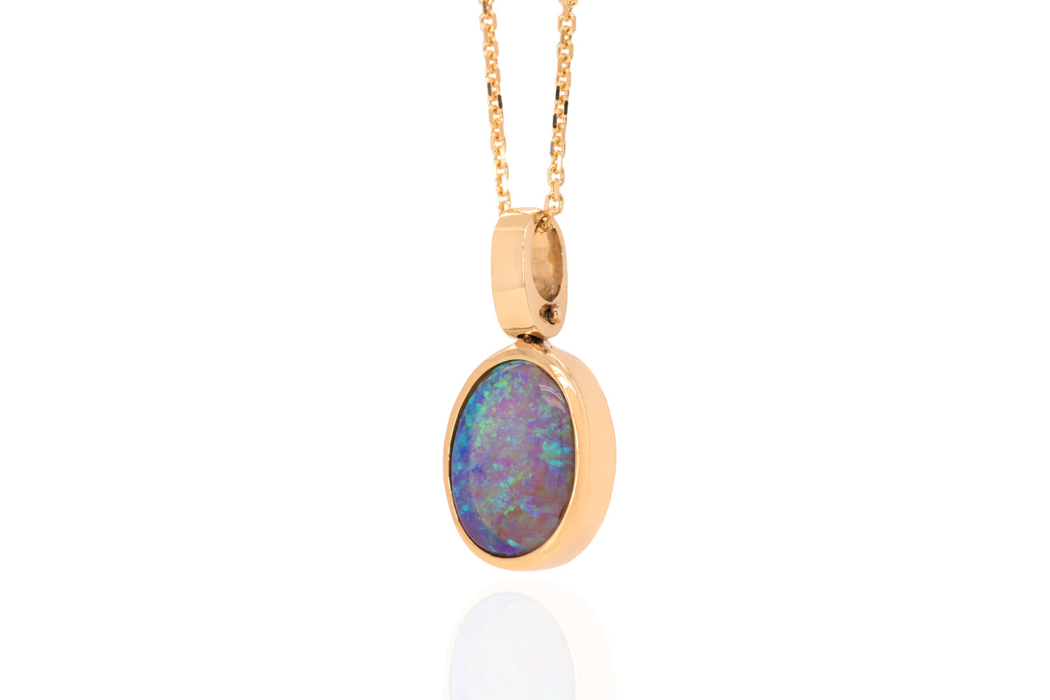 Tatiana Pendant Gold with 2.58ct Crystal Opal