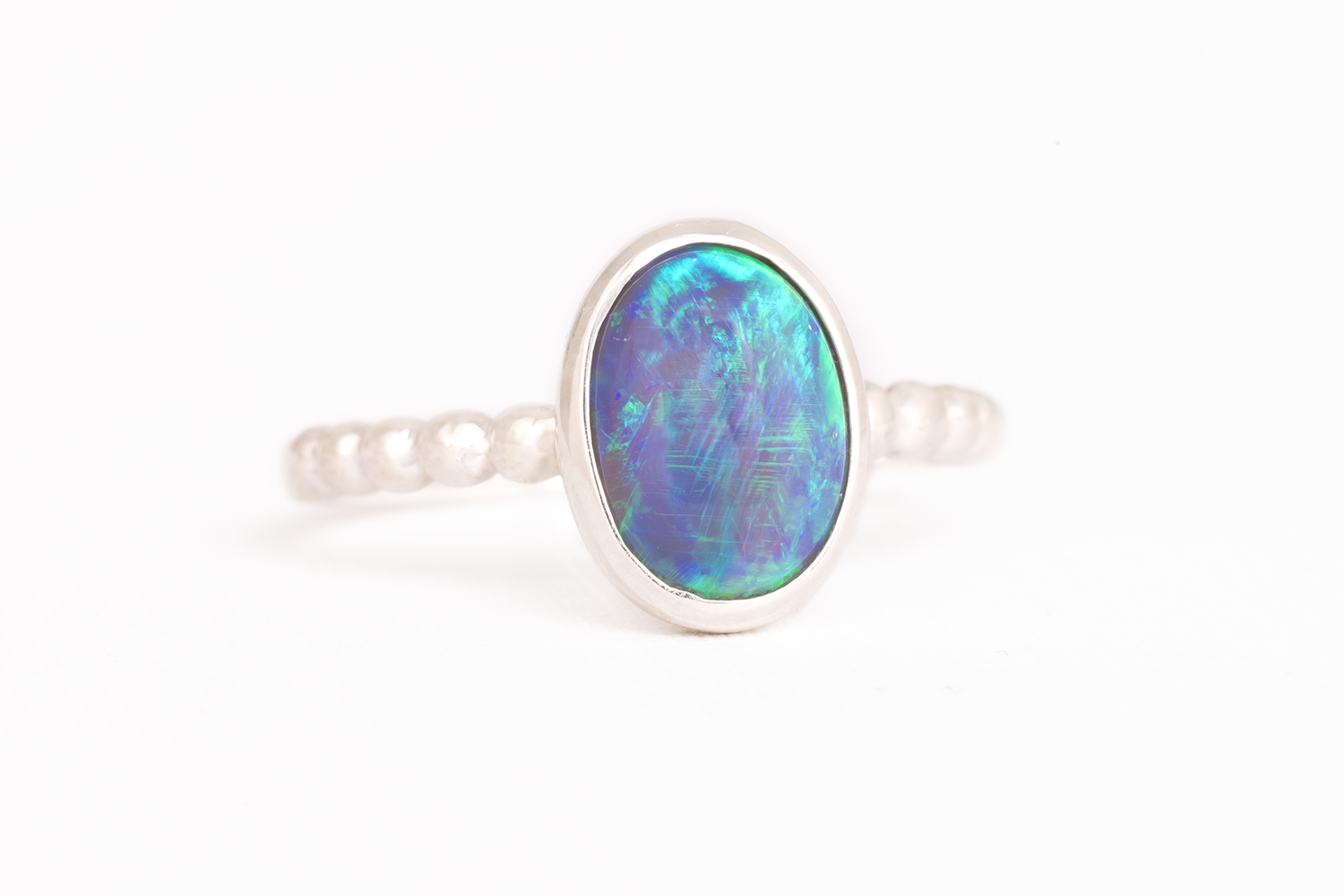 Tatiana Ring Sterling Silver with 1.90ct Dark Opal