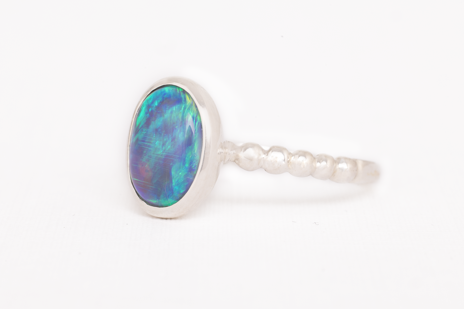 Tatiana Ring Sterling Silver with 1.90ct Dark Opal