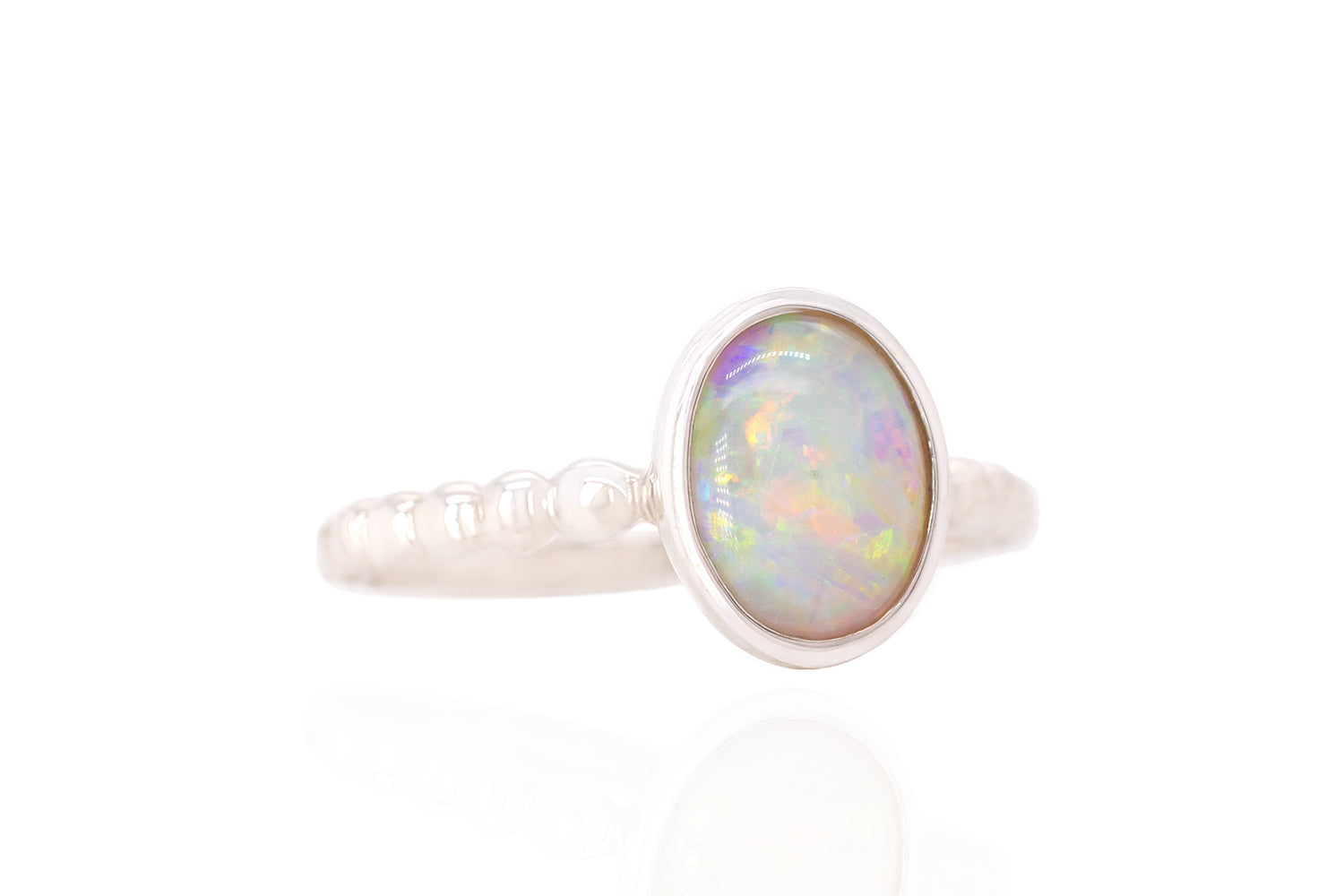 Tatiana — Sterling Silver 1.17 ct Crystal Opal Ring