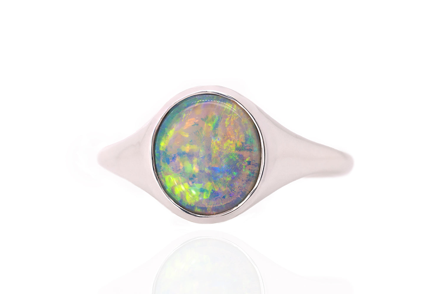 Valentina — Sterling Silver 1.44 ct Crystal Opal Ring