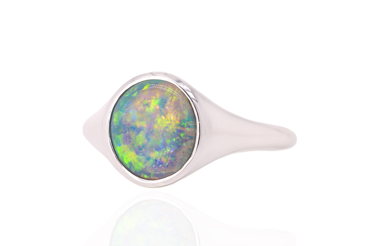 Valentina — Sterling Silver 1.44 ct Crystal Opal Ring