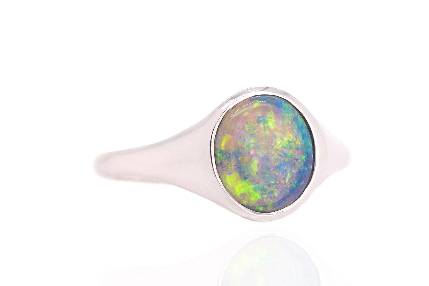 Valentina — Sterling Silver 1.44 ct Crystal Opal Ring