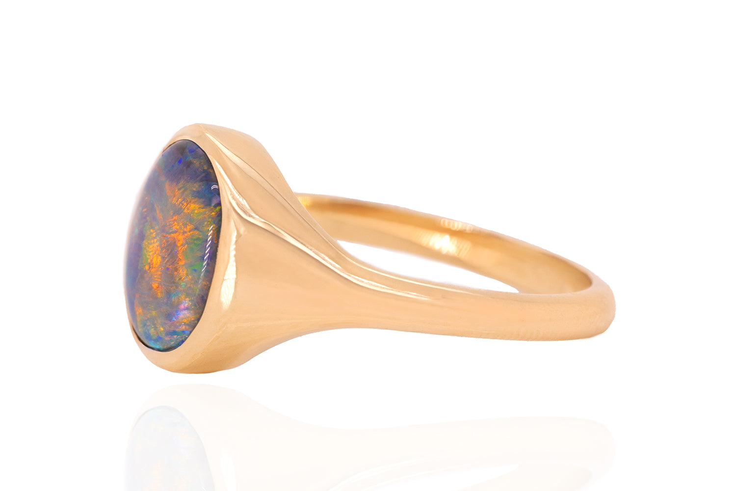 Valentina Ring Gold with 2.89ct Dark Opal