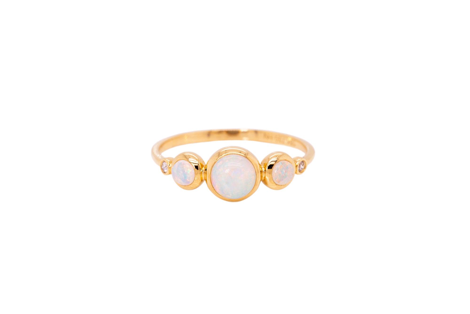 Blair — 18kt Yellow Gold 0.50 ct Crystal Opal Diamond Ring
