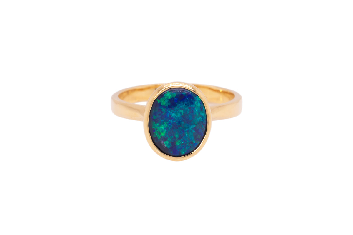 Tatiana — 18kt Yellow Gold 1.86 ct Black Opal Ring
