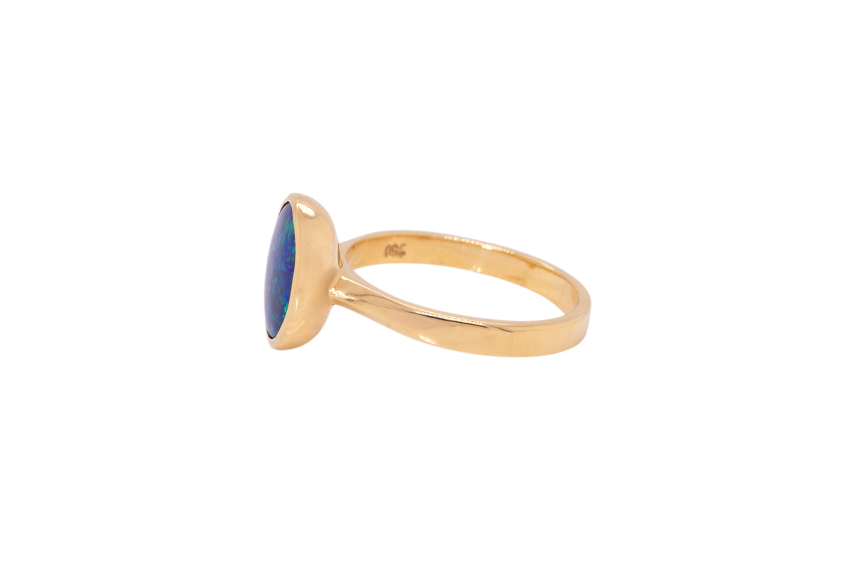Tatiana — 18kt Yellow Gold 1.86 ct Black Opal Ring
