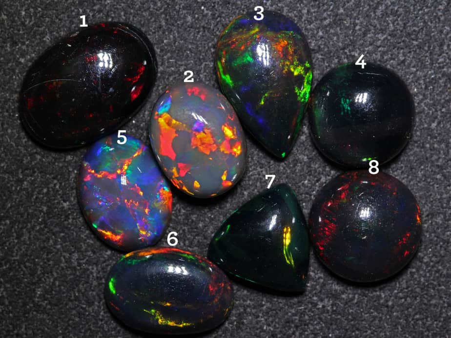Which opal is a natural black opal?