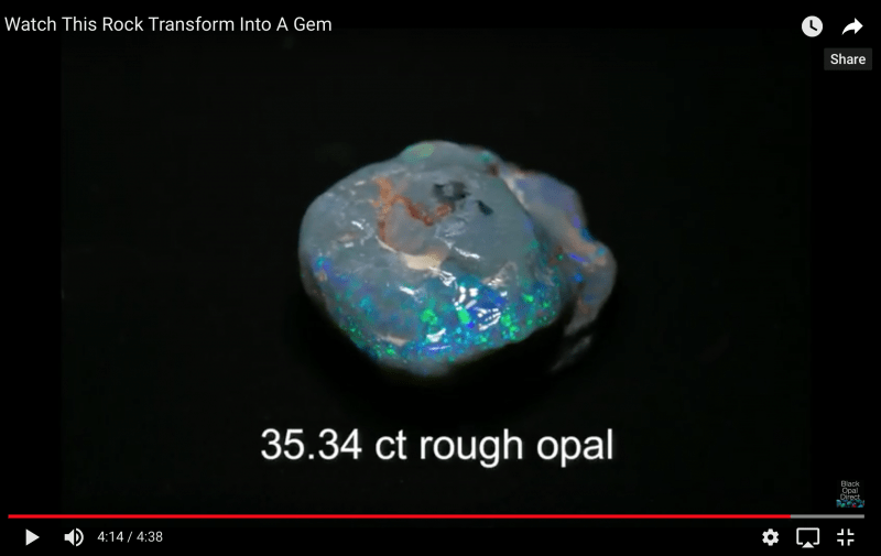 Mesmerising transformation from nobby to gem opal