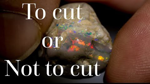 Cutting opal mined in Lightning Ridge